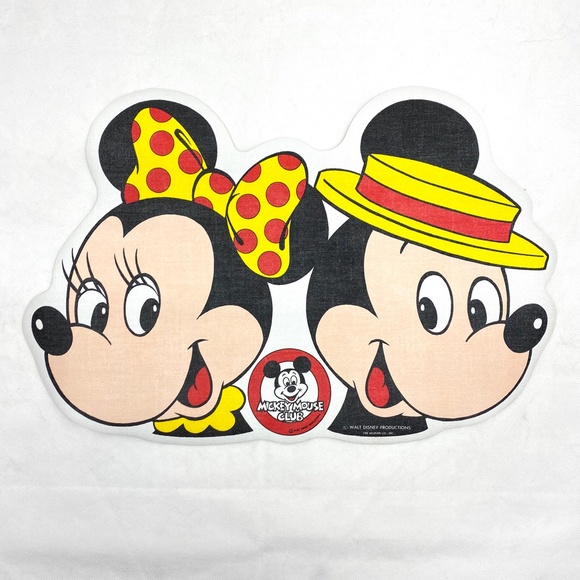 Vintage Mickey Mouse Club Placemats Minnie Set 4 - Picture 2 of 7